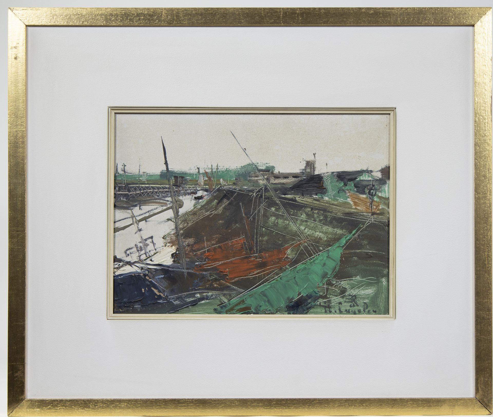 Leon ENGELEN (1943), 4 works of oil on board Harbour views, signed - Image 15 of 17