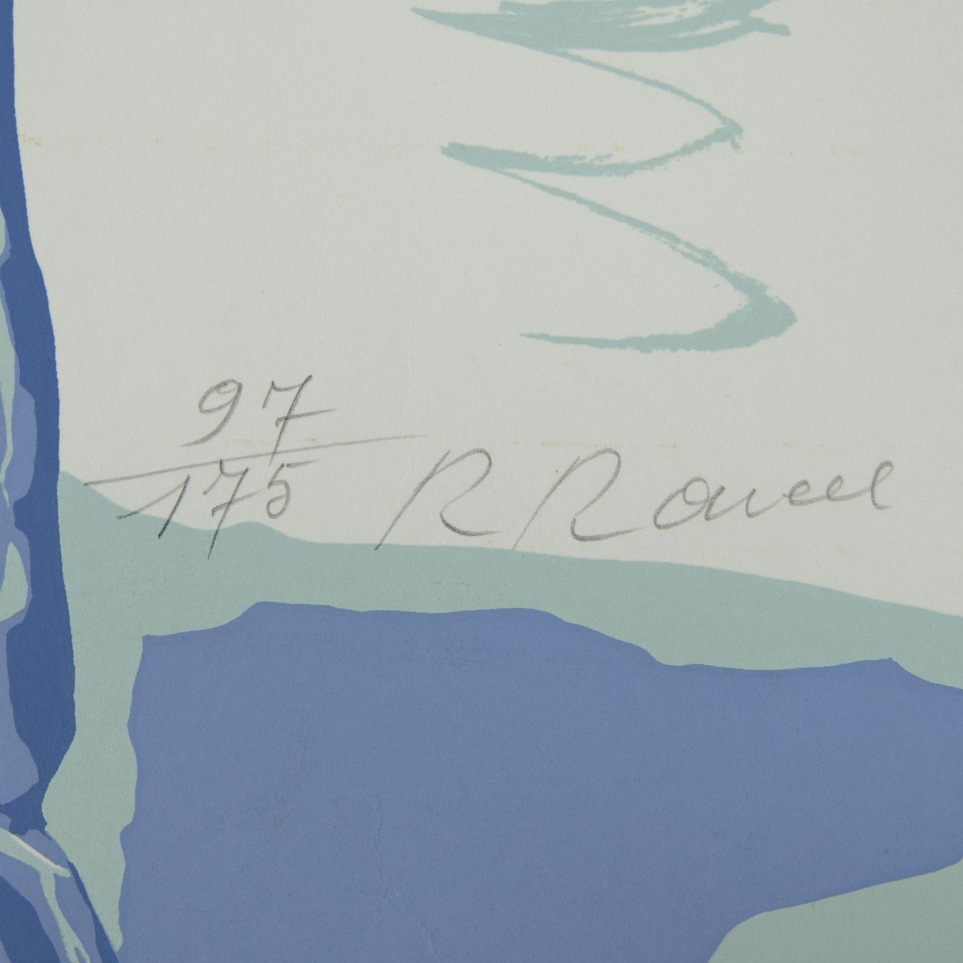Roger RAVEEL (1921-2013), colour screenprint 'Raveel op de Leie', numbered 97/175 and signed - Bild 2 aus 2
