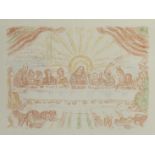 James ENSOR (1860-1949), lithograph from the series Scènes de la vie du Christ, La Cène, signed in t