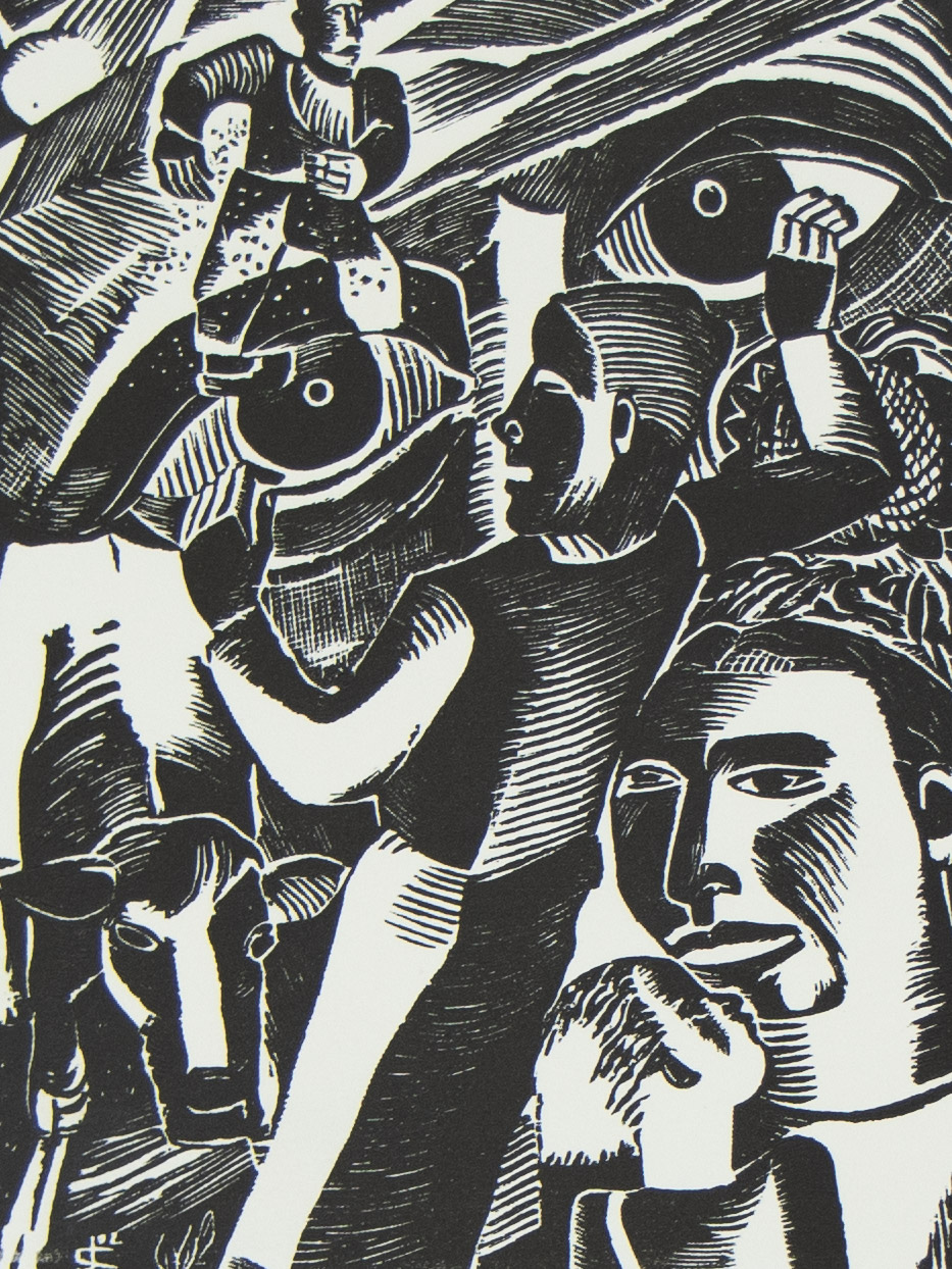 Jozef CANTRÉ (1890-1957), full stretch of woodcuts for 'the peasant dying' by Karel van de Woestijne - Image 3 of 16