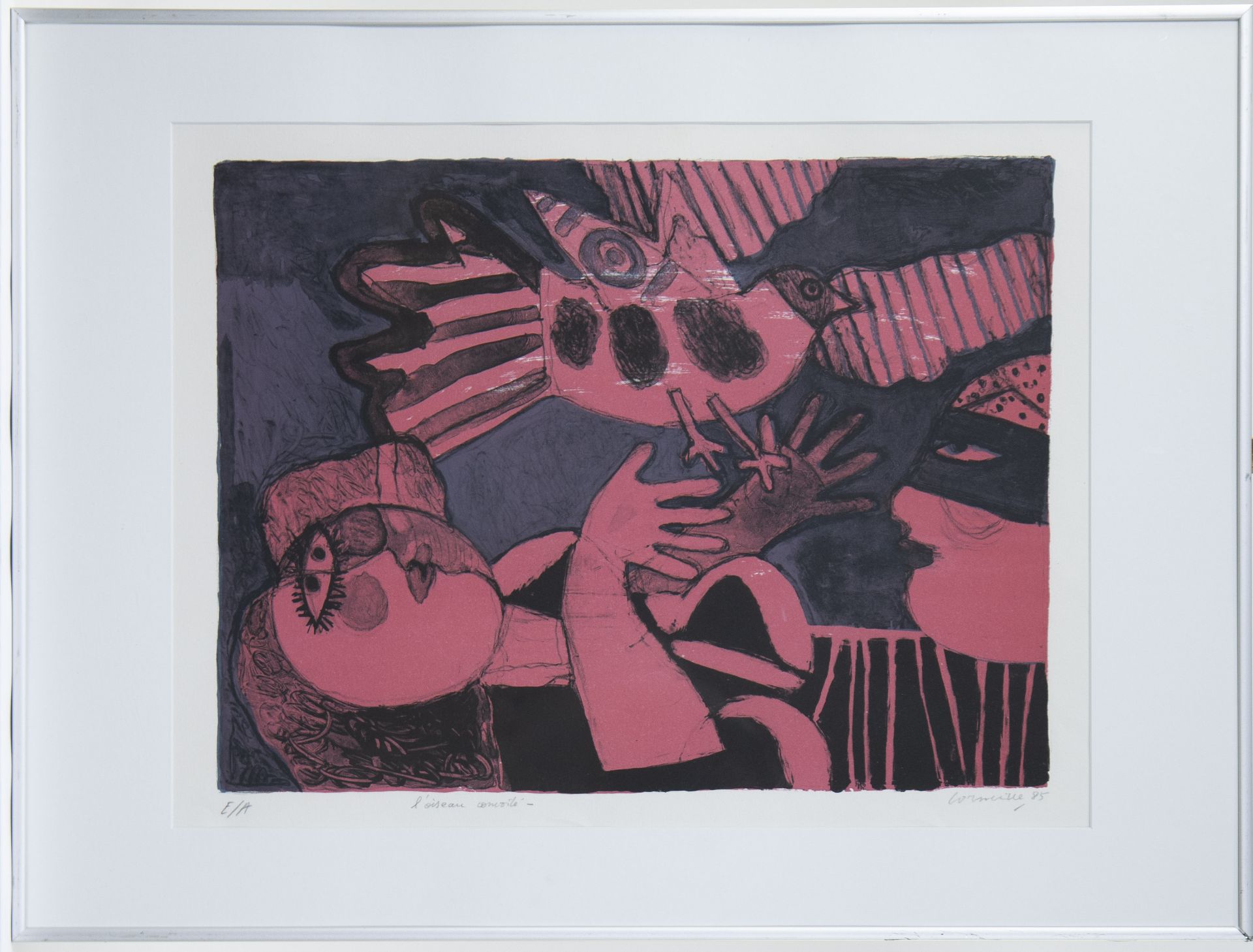 CORNEILLE (1922-2010), lithograph 'L'oiseau convoité', numbered EA, signed and dated 1985 - Bild 2 aus 4