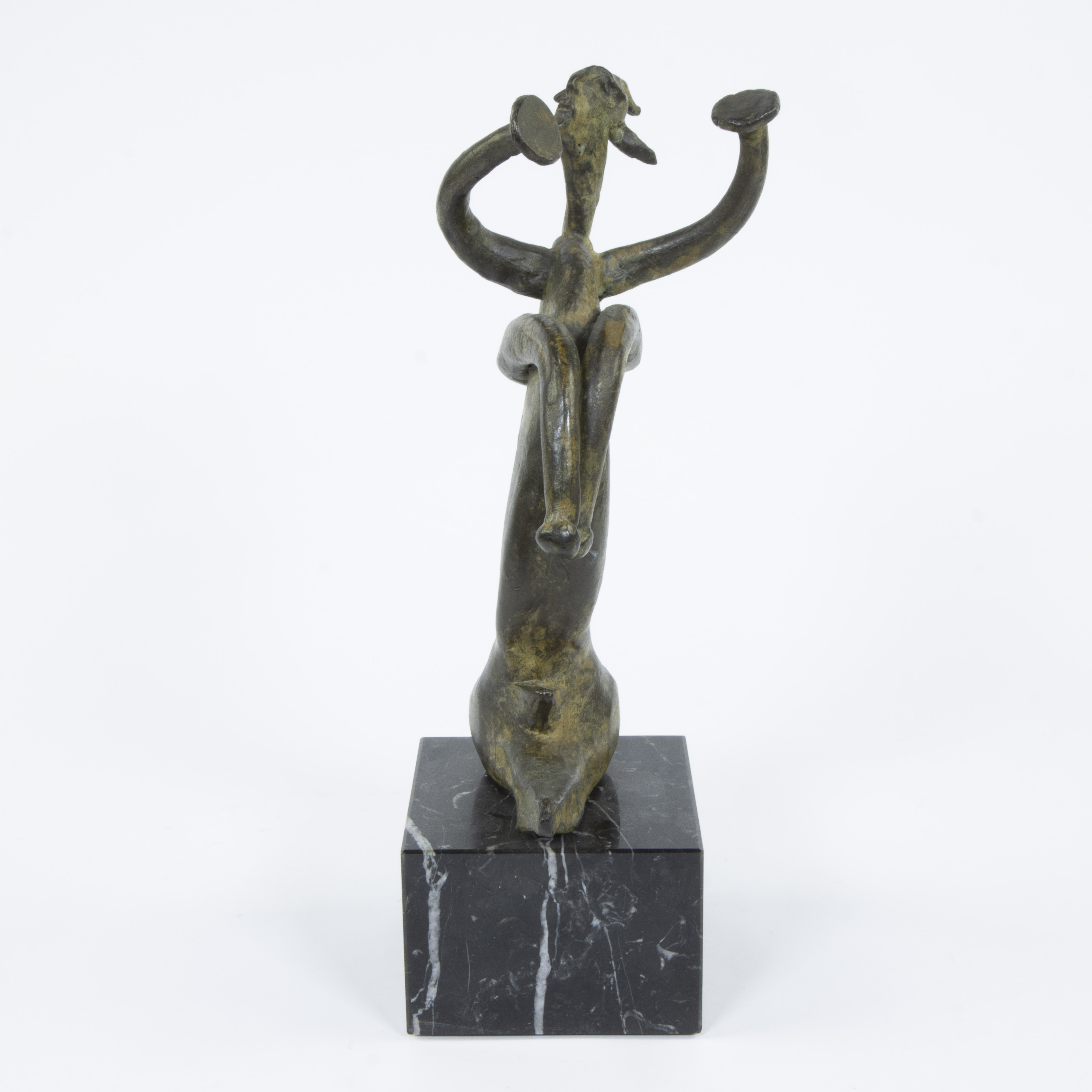 Alfredo LANZ (XX), patinated bronze sculpture on a marble base, signed and numbered 1/20 - Image 5 of 6