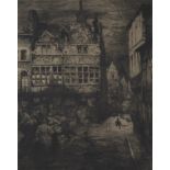 Jules DE BRUYCKER (1870-1945), etching Maison Palfijn Gand, numbered 66/150 and signed