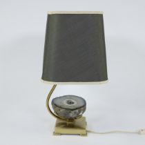 Mid-century lamp with agate stone style Willy DARO