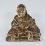 Arthur CRACO (1869-1955), ceramic sculpture of a seated child, signed