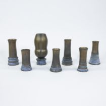 Frank STEYAERT (1953), 7 ceramic vases, signed