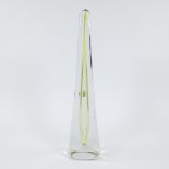 Val Saint Lambert glass sculpture with original label