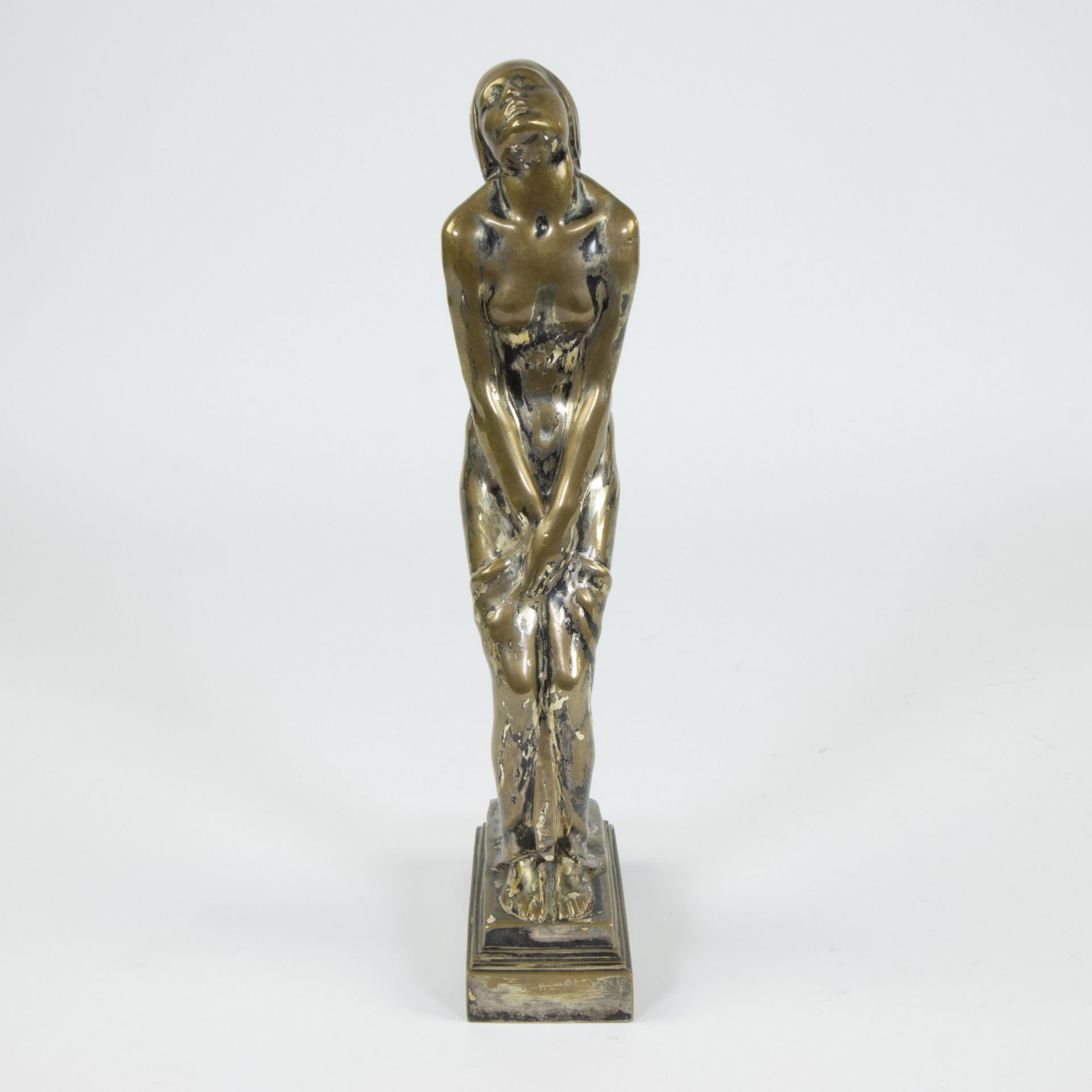 Geo VERBANCK (1881-1961), bronze sculpture 'Le désir', signed - Image 2 of 6