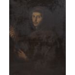 19th century oil on canvas portrait Monk François Rooman