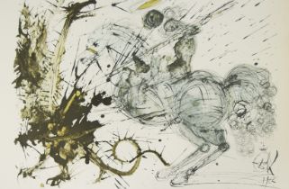 Salvador DALI (1904-1989), colour lithograph St. Georges et le Dragon, numbered 449/2500 and signed
