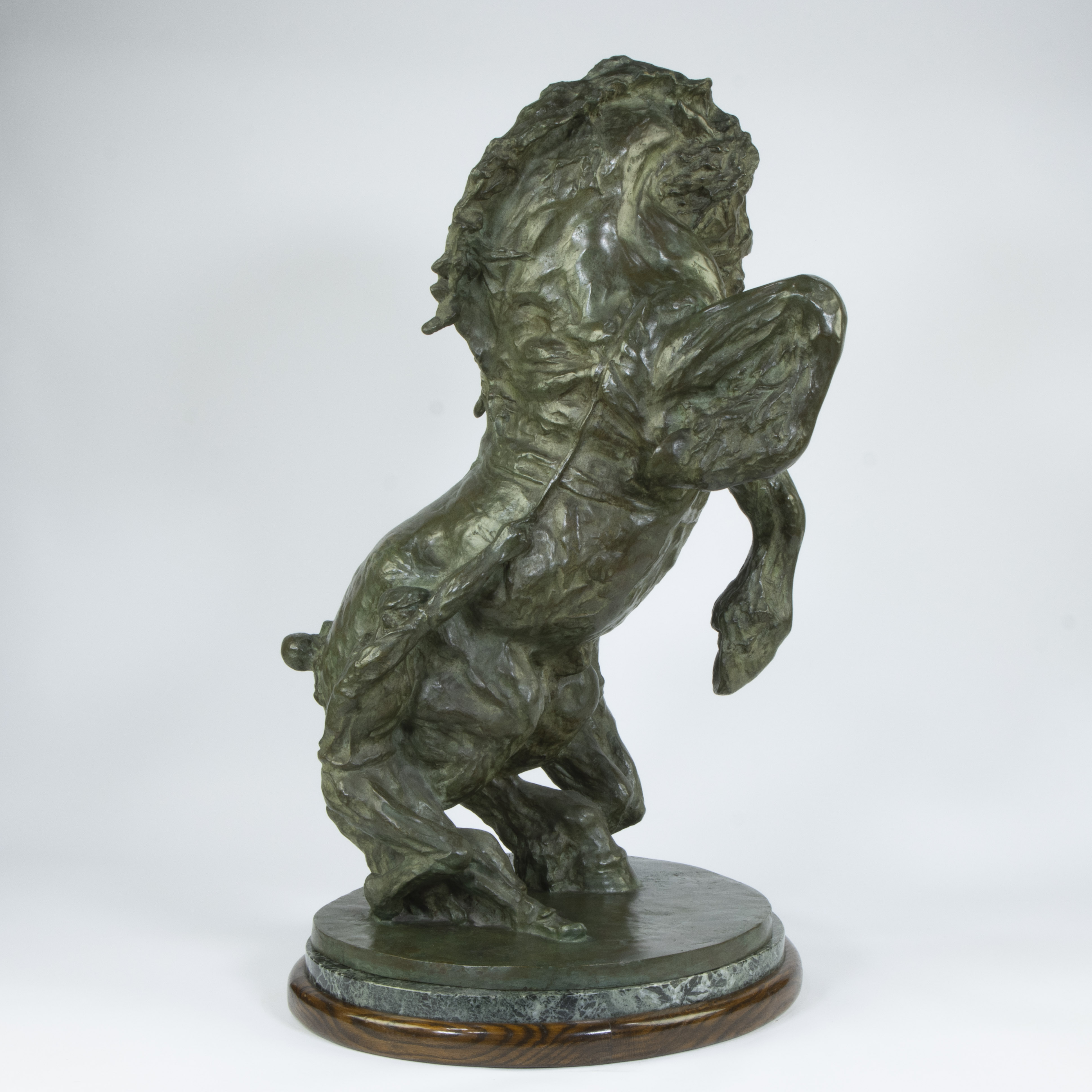 Domien Ingels (1881-1946), the prancing stallion, 1924-1925, a very rare and large sculpture in pati - Image 3 of 13