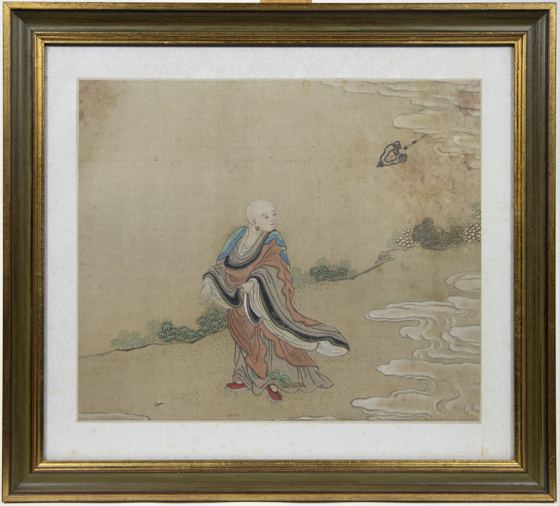 Set of 13 Chinese coloured drawings on silk, 19th century, some are signed - Image 9 of 17