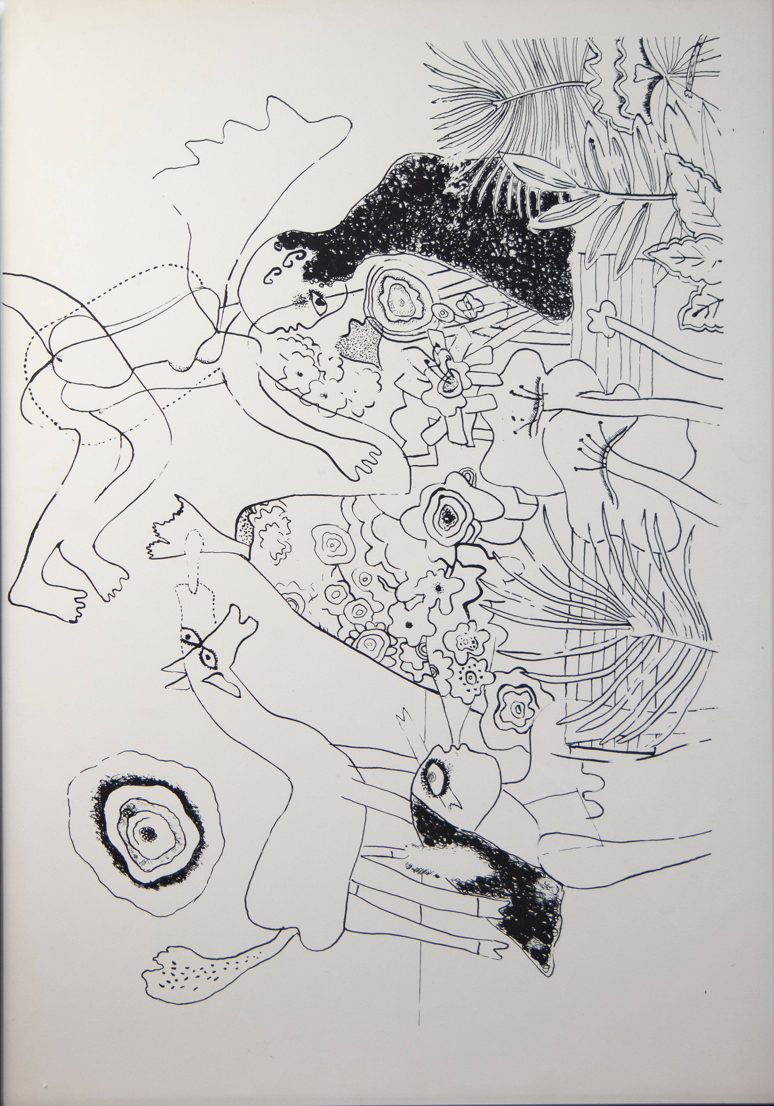 CORNEILLE (1922-2010), lithograph Untitled, unsigned, with label directly from the studio with embos