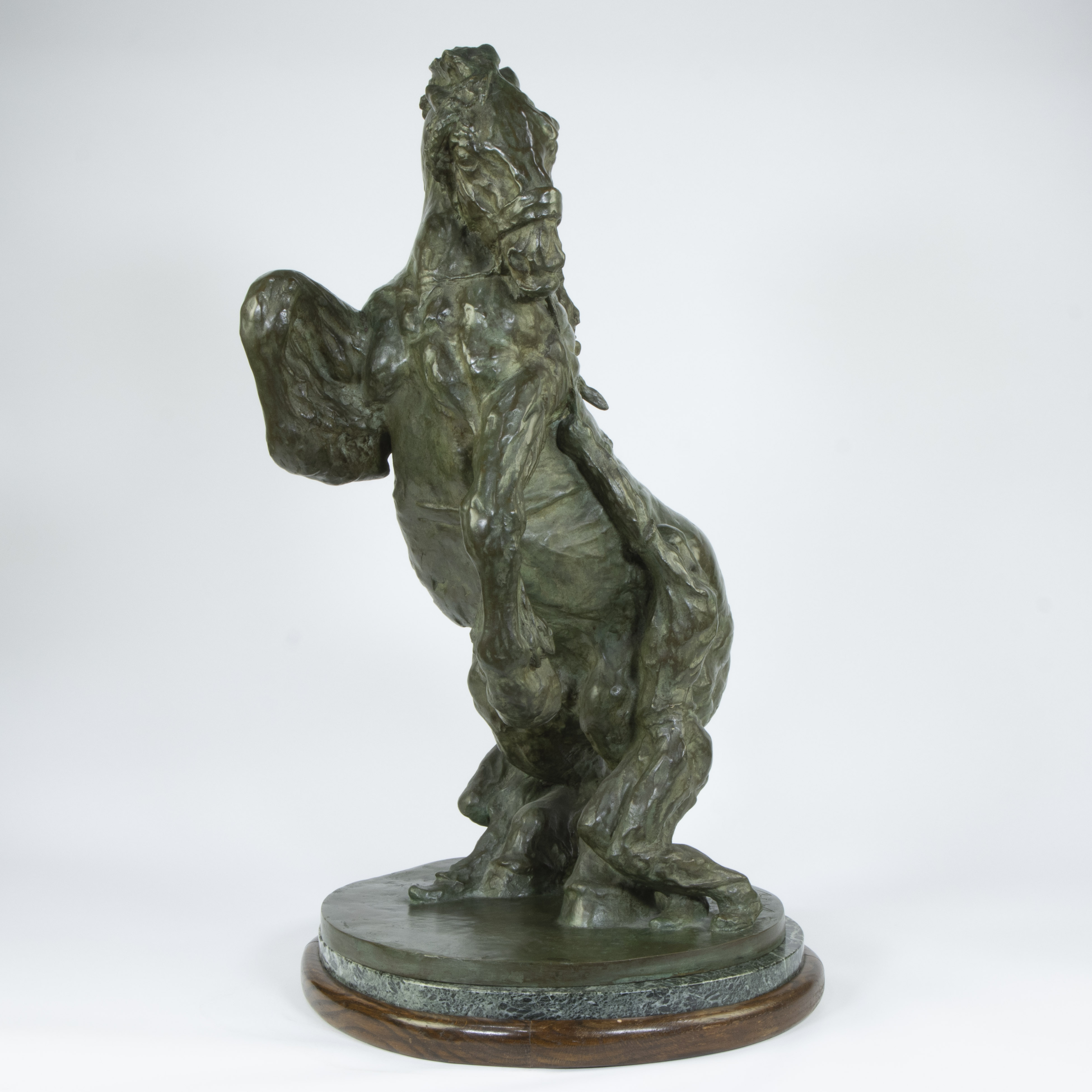 Domien Ingels (1881-1946), the prancing stallion, 1924-1925, a very rare and large sculpture in pati - Image 8 of 13