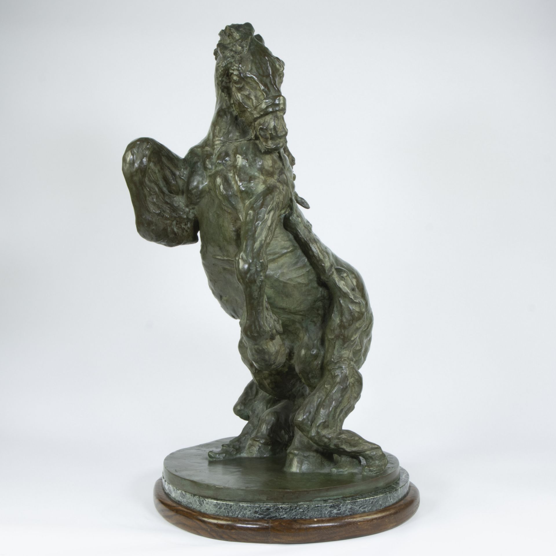 Domien Ingels (1881-1946), the prancing stallion, 1924-1925, a very rare and large sculpture in pati - Bild 8 aus 13