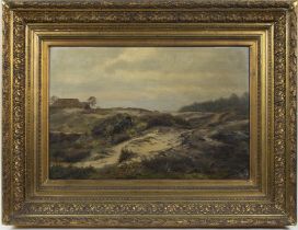 Edouard GEELHAND (1853-1938), oil on canvas Landscape with hunter, signed