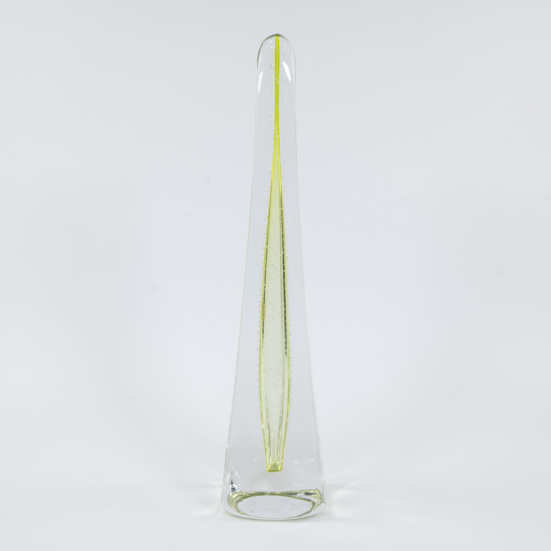 Val Saint Lambert glass sculpture with original label - Image 4 of 5