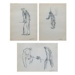 Marcel DELMOTTE (1901-1984), 3 drawings, signed and dated 1944
