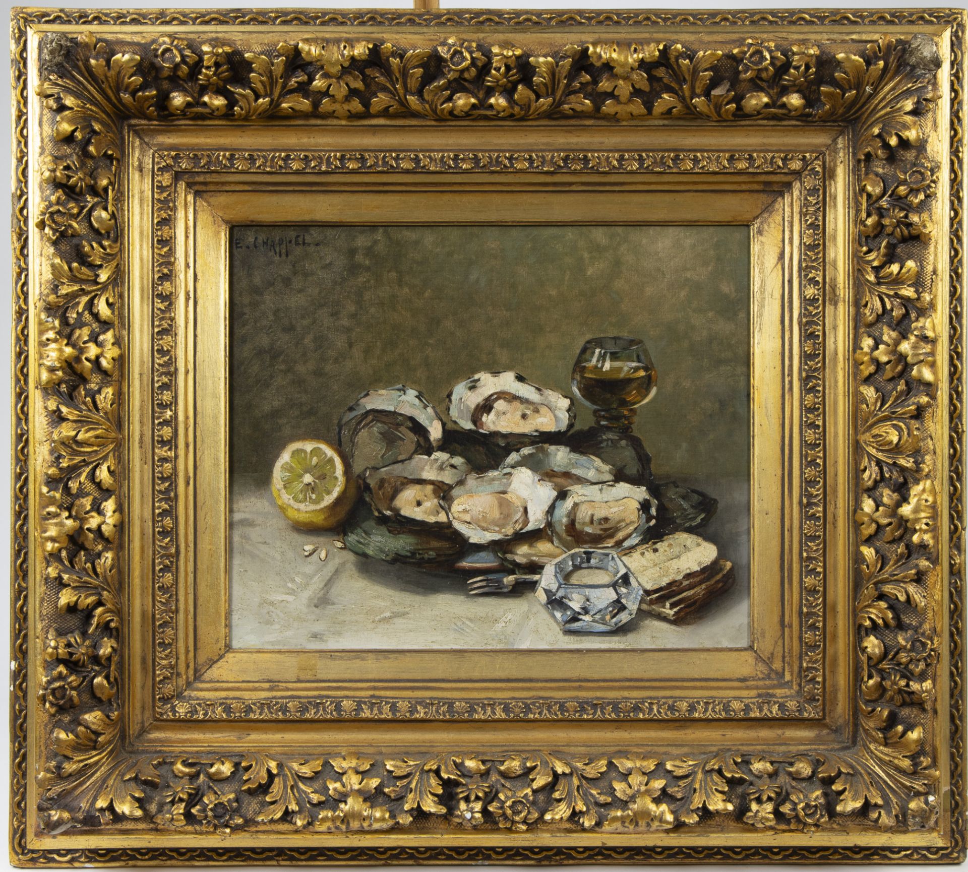 Edward CHAPPEL (1859-1946), oil on canvas Still life with oysters, signed - Image 2 of 4