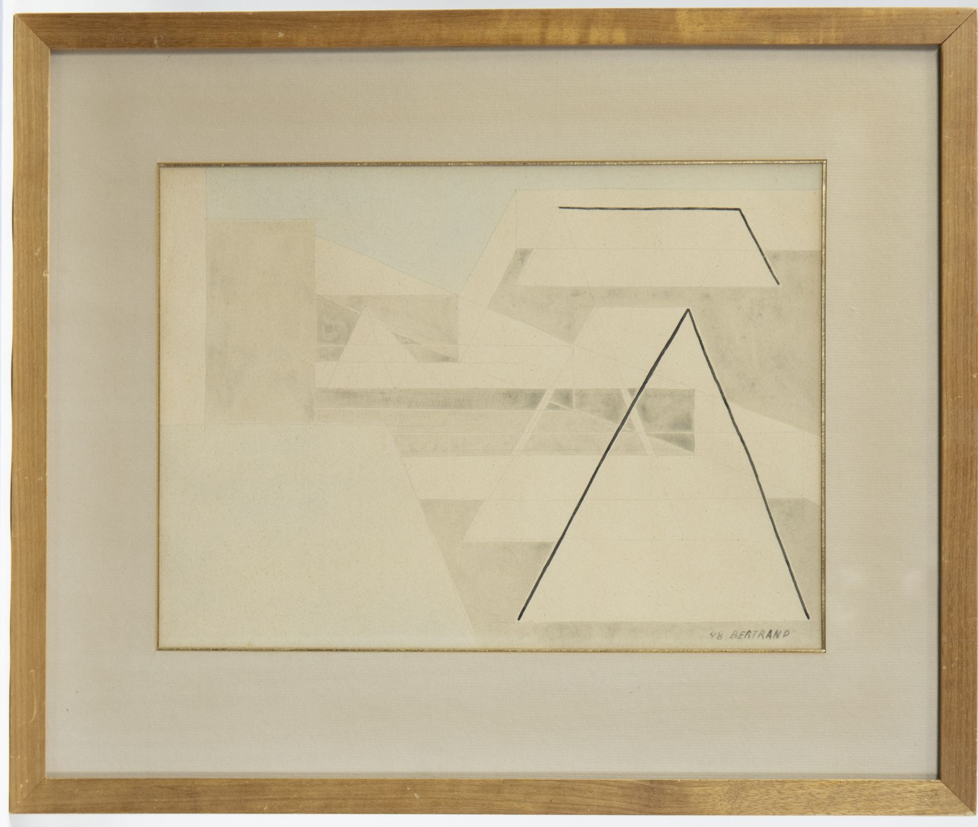 Gaston BERTRAND (1910-1994), watercolor Composition, signed and dated '48 - Image 2 of 3