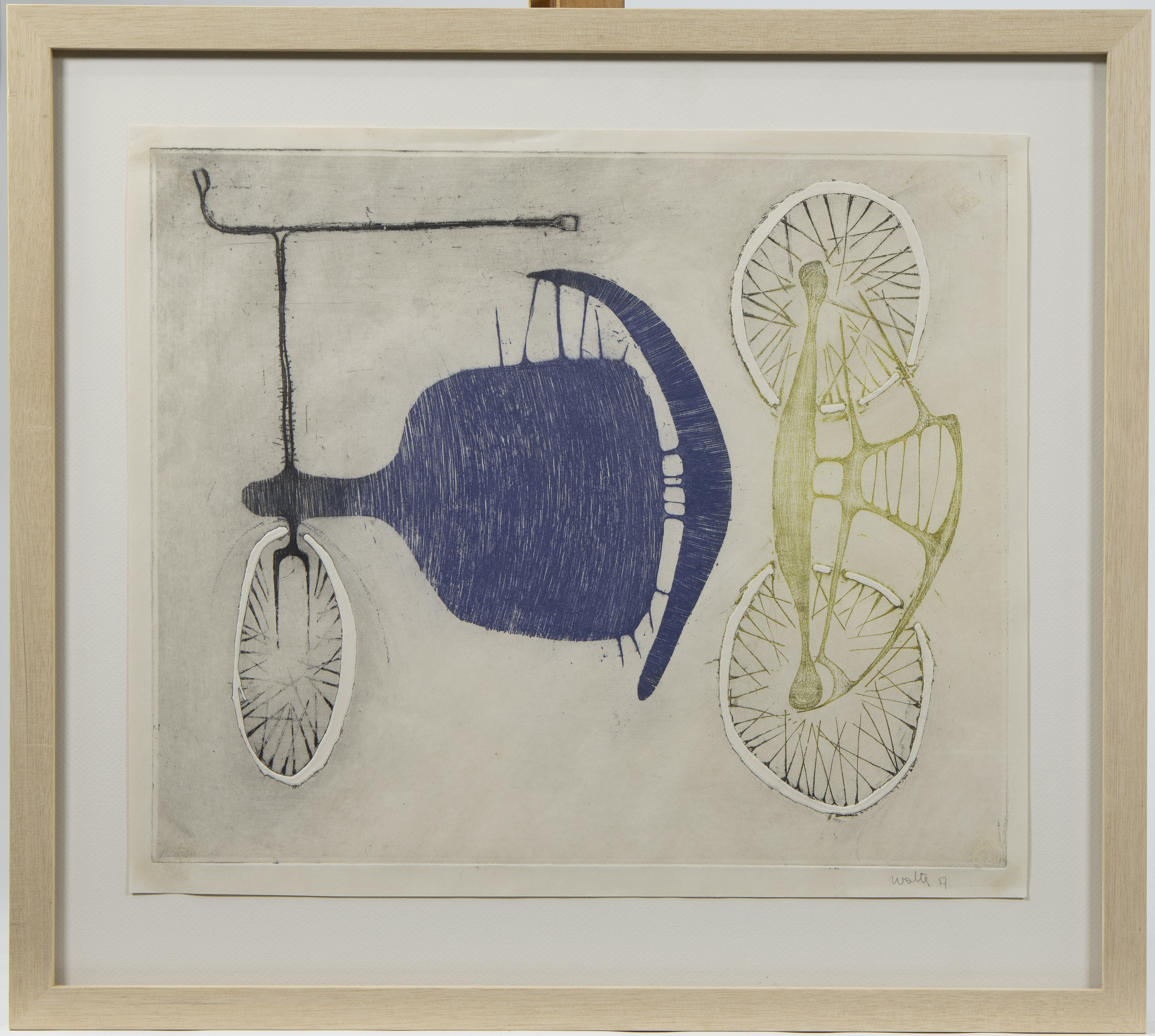 Walter LEBLANC (1932-1986), etching 'Tricycle', signed and dated '57 - Image 2 of 3