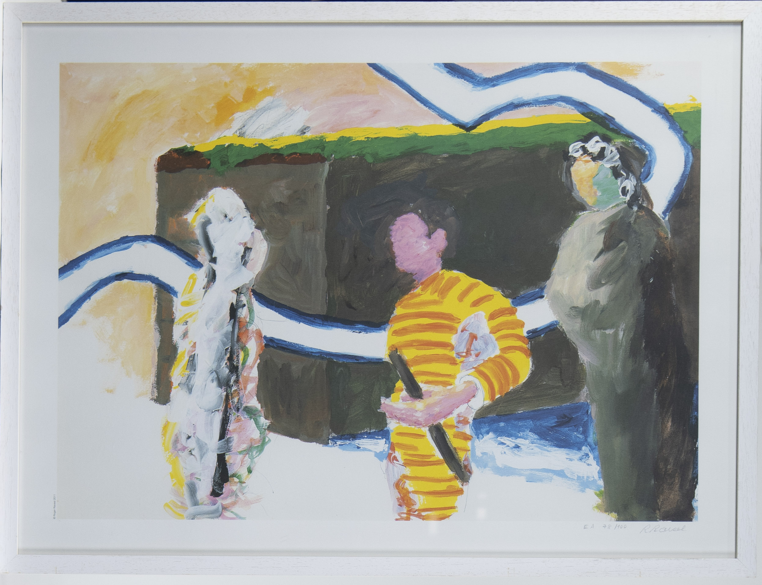 Roger RAVEEL (1921-2013,offset colour lithograph 'Conversation difficile', numbered E.A. 78/100 and - Image 2 of 3