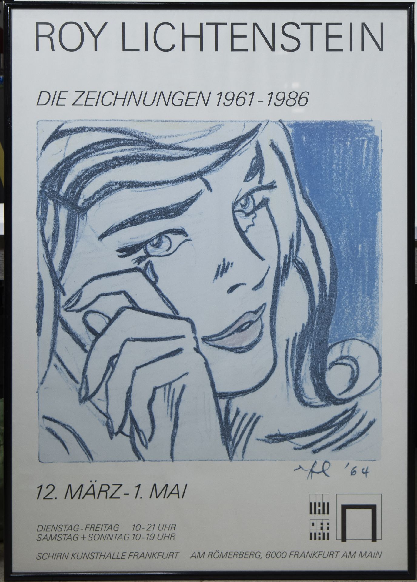 2 posters by Roy Lichtenstein 1964 and MIRO 1988, Schirn Kunsthalle Frankfurt, framed - Bild 4 aus 5