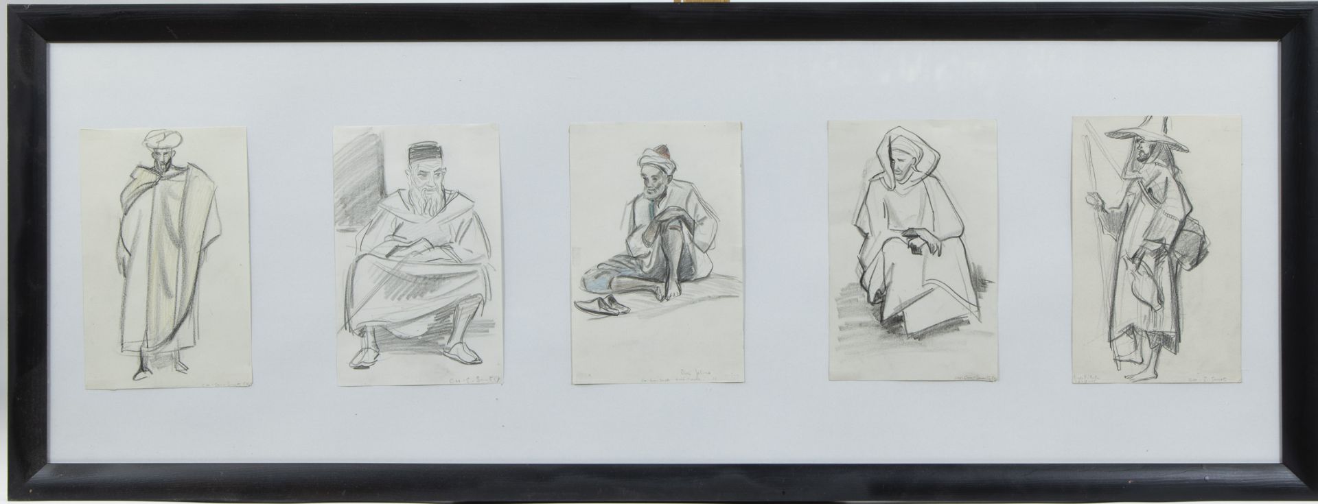 Charles Ernest SMETS (1909-?), collection of 5 pencil drawings, signed - Bild 2 aus 3
