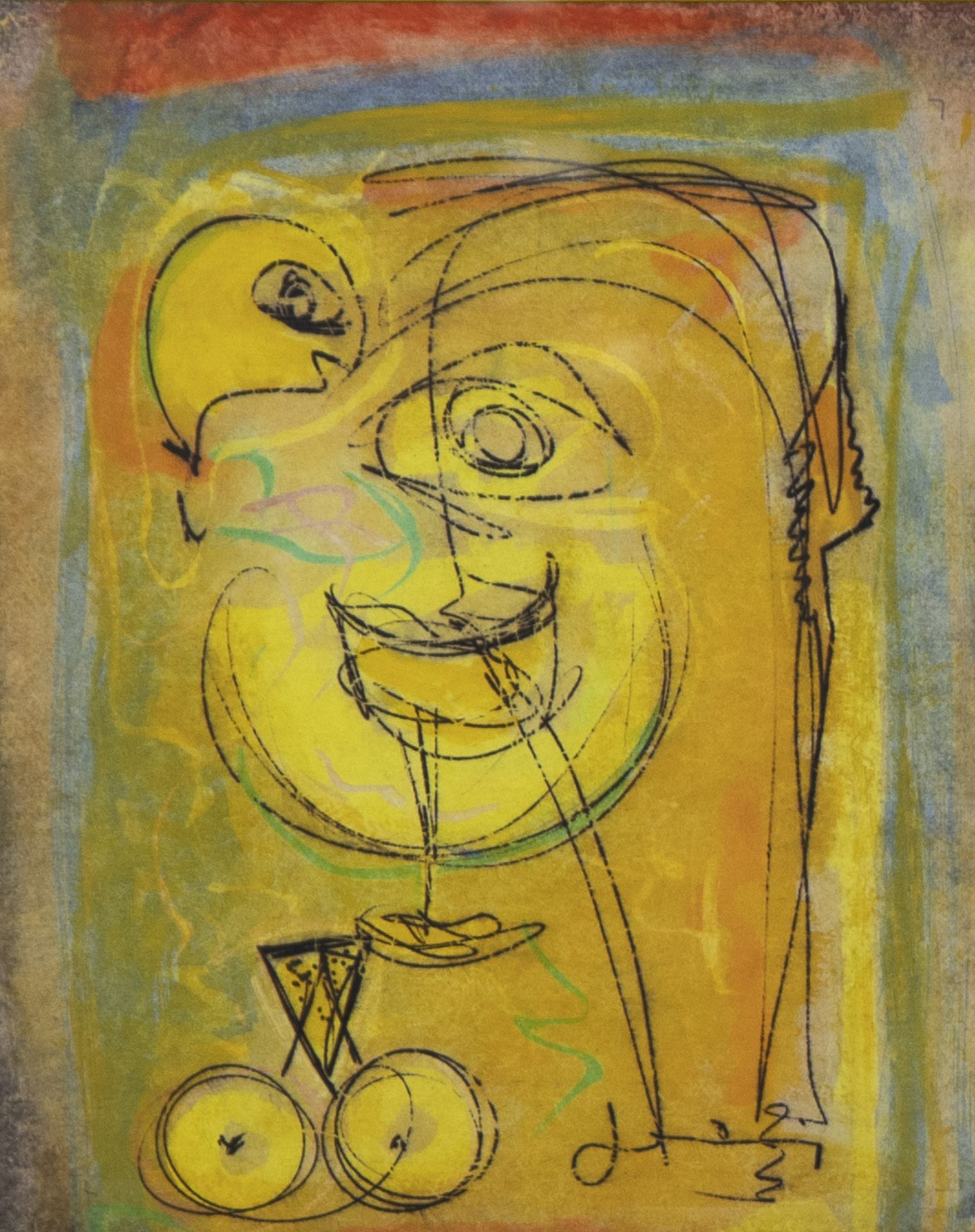 Jan Latinne (1939 Hamont), mixed media on paper Untitled, signed