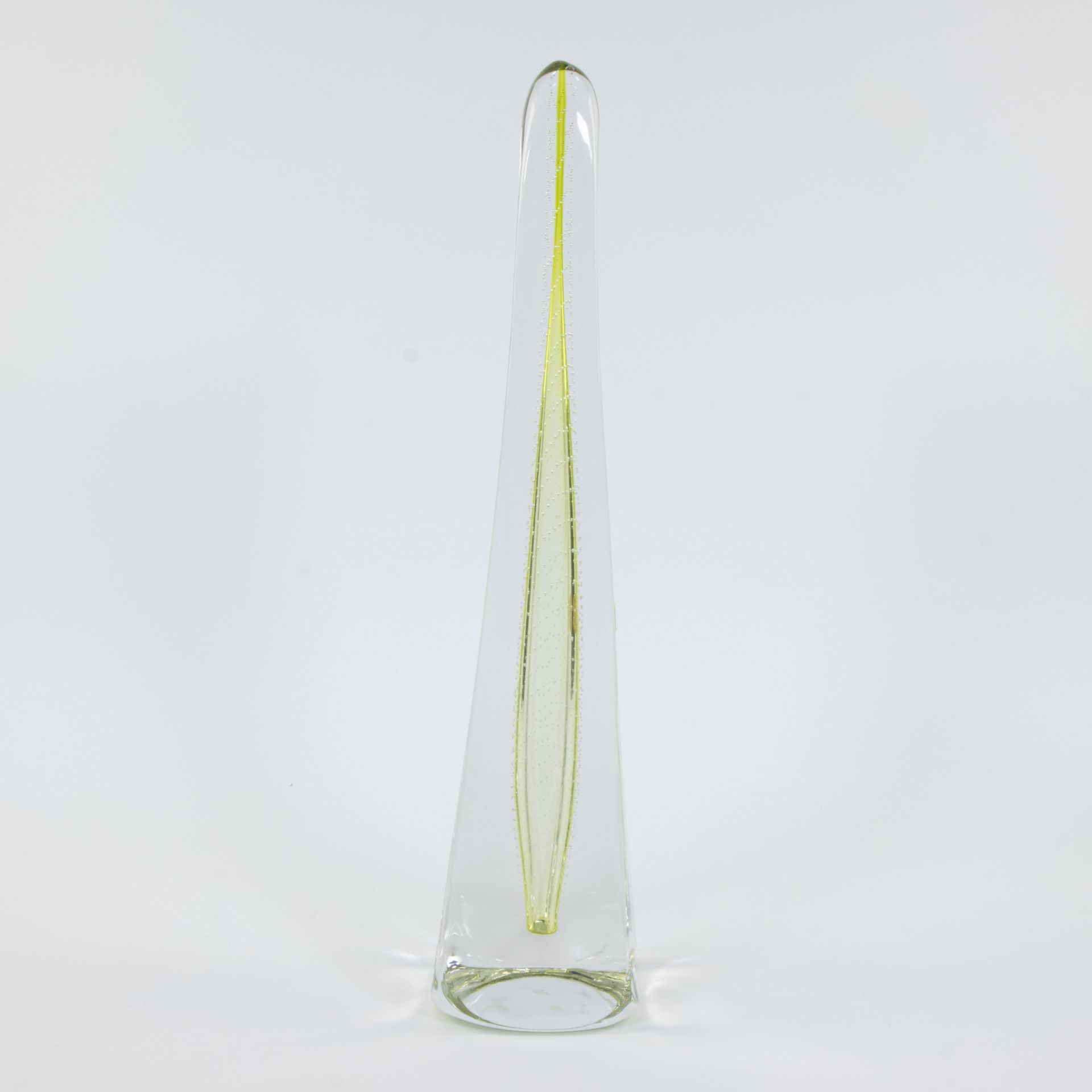 Val Saint Lambert glass sculpture with original label - Image 2 of 5