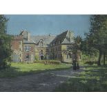 Louis CLESSE (1889-1961), oil on cardboard Château des comtes de Hornu, signed