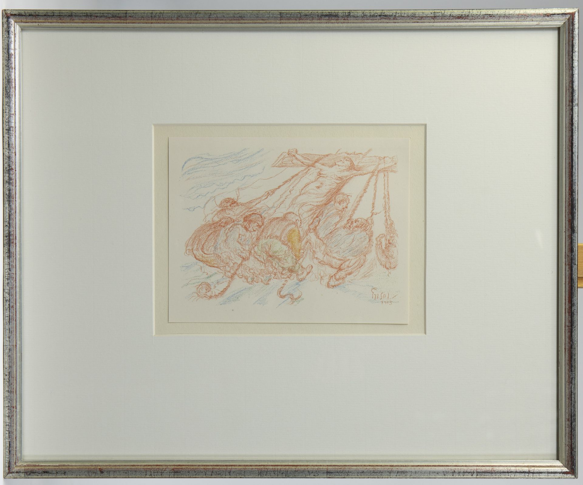 James ENSOR (1860-1949), lithograph from the series Scènes de la vie du Christ, L'élévation en croix - Image 2 of 3