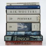Collection of art books Masereel, Permeke, Rik Wouters, Ensor, Frans Coppens and Achiel Van Sassenbr