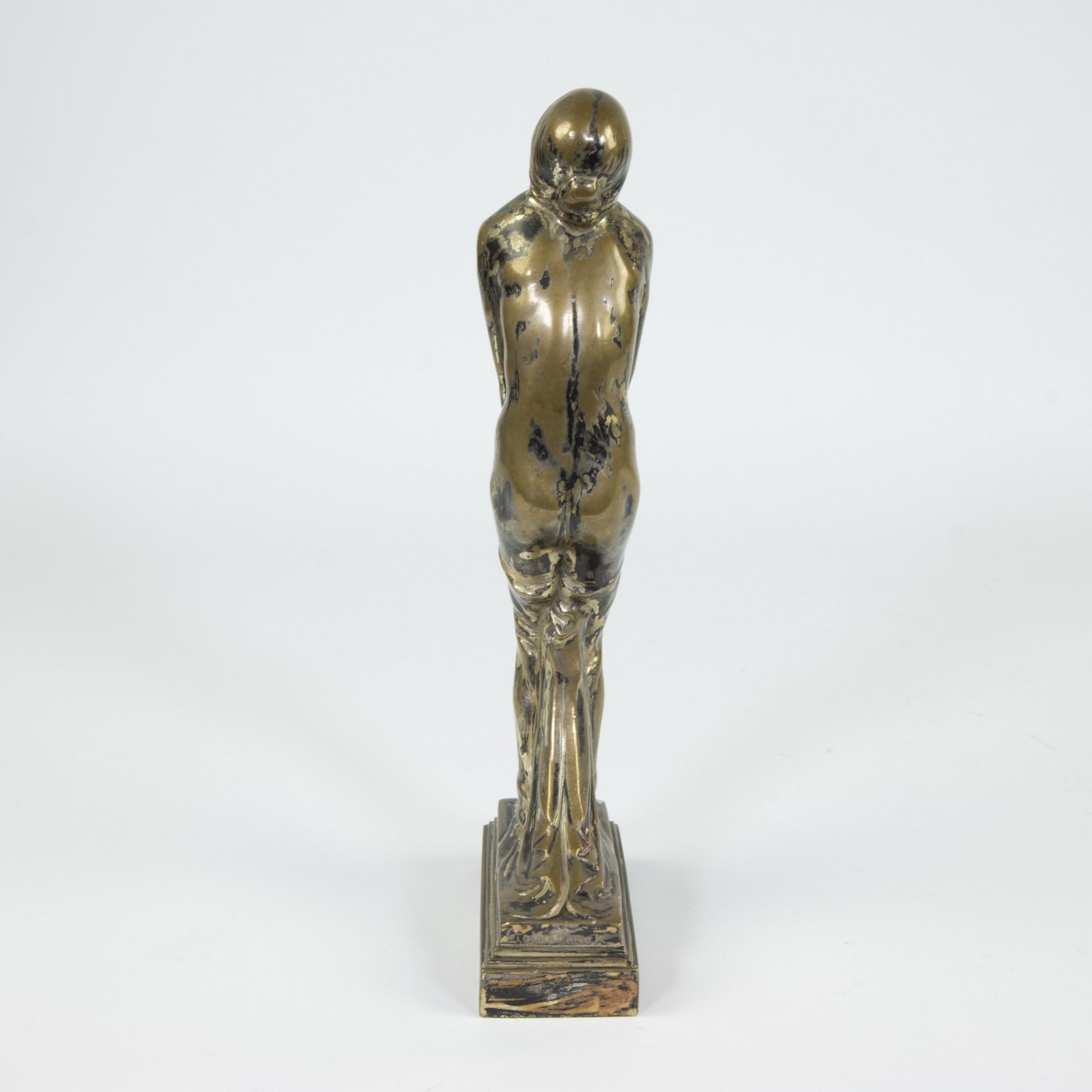 Geo VERBANCK (1881-1961), bronze sculpture 'Le désir', signed - Image 4 of 6