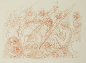 James ENSOR (1860-1949), lithograph from the series Scènes de la vie du Christ, Le massacre des Inno