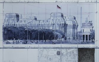 CHRISTO (1935-2020), offset lithography Projekt fur Berlin, Wrapped Reichstag, signed