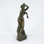 Jef LAMBEAUX (1852-1908), bronze sculpture of female nude, signed