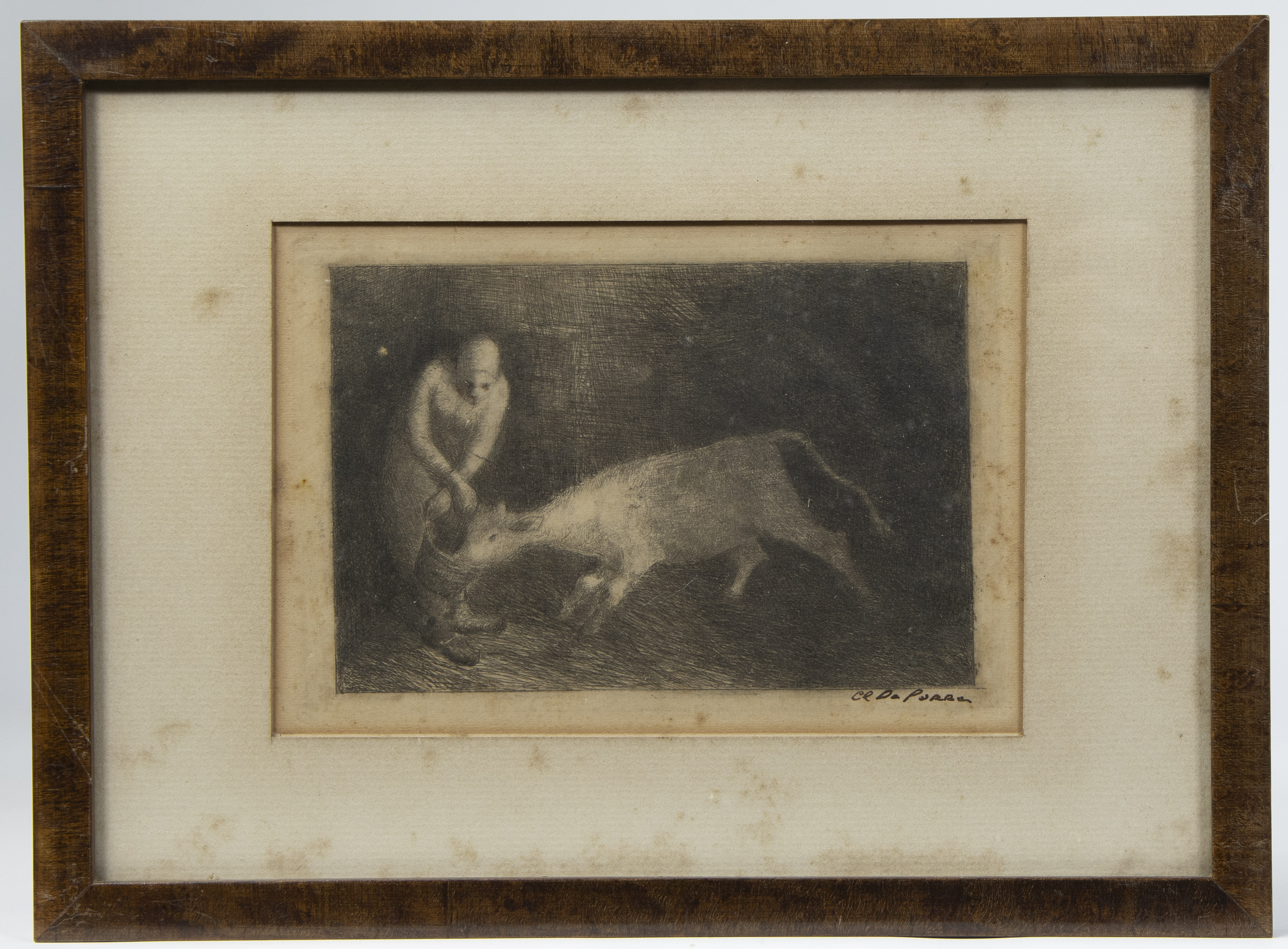 Alfons BLOMME (1889-1979), 2 etchings, signed and added 2 etchings by Clement De Porre, signed - Image 6 of 9