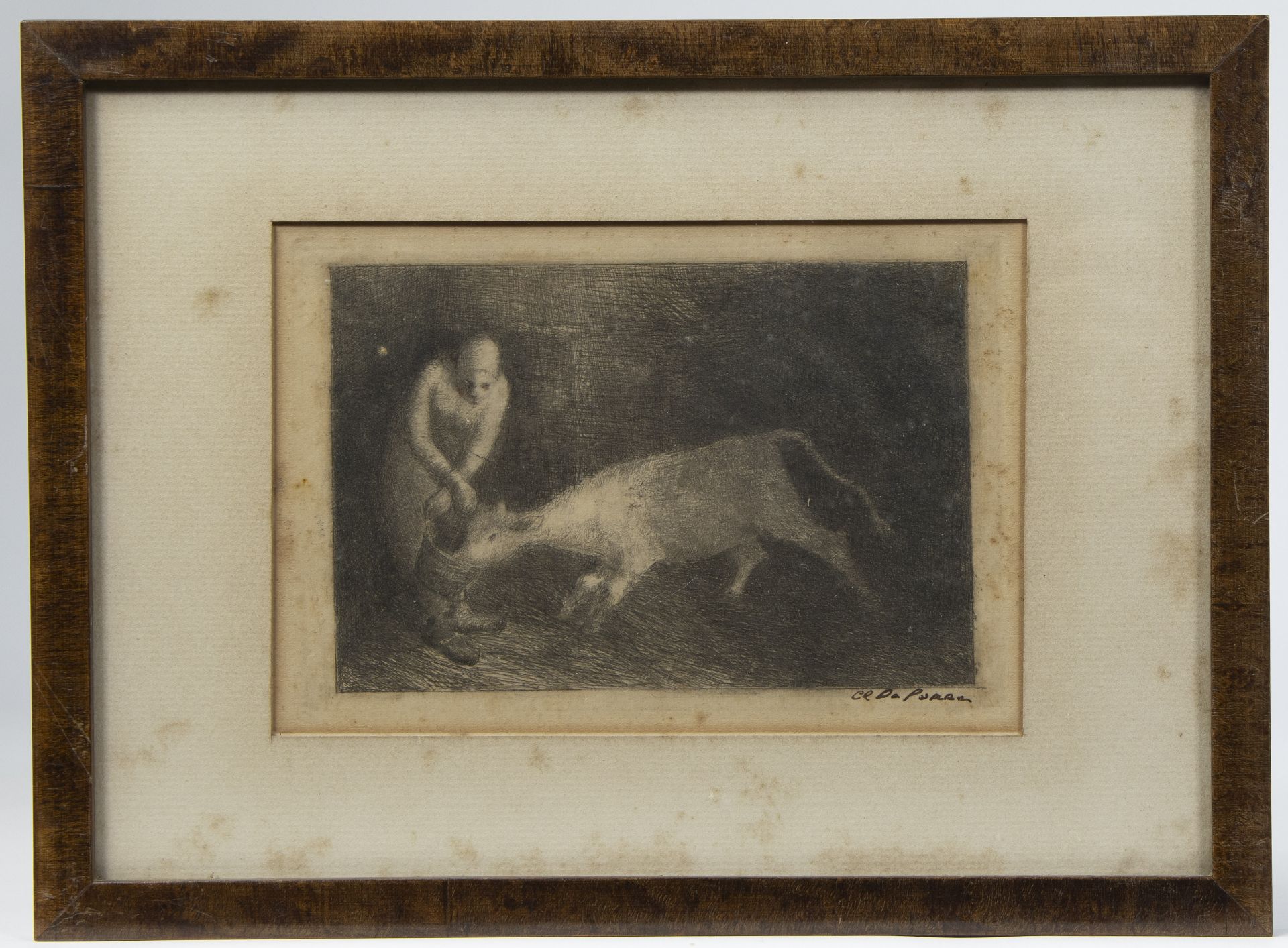 Alfons BLOMME (1889-1979), 2 etchings, signed and added 2 etchings by Clement De Porre, signed - Image 6 of 9