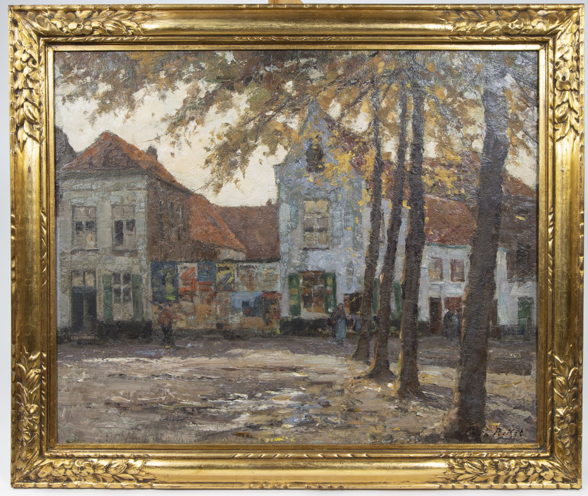 Léon RIKET (1876-1938), oil on canvas Village view, signed - Image 2 of 4