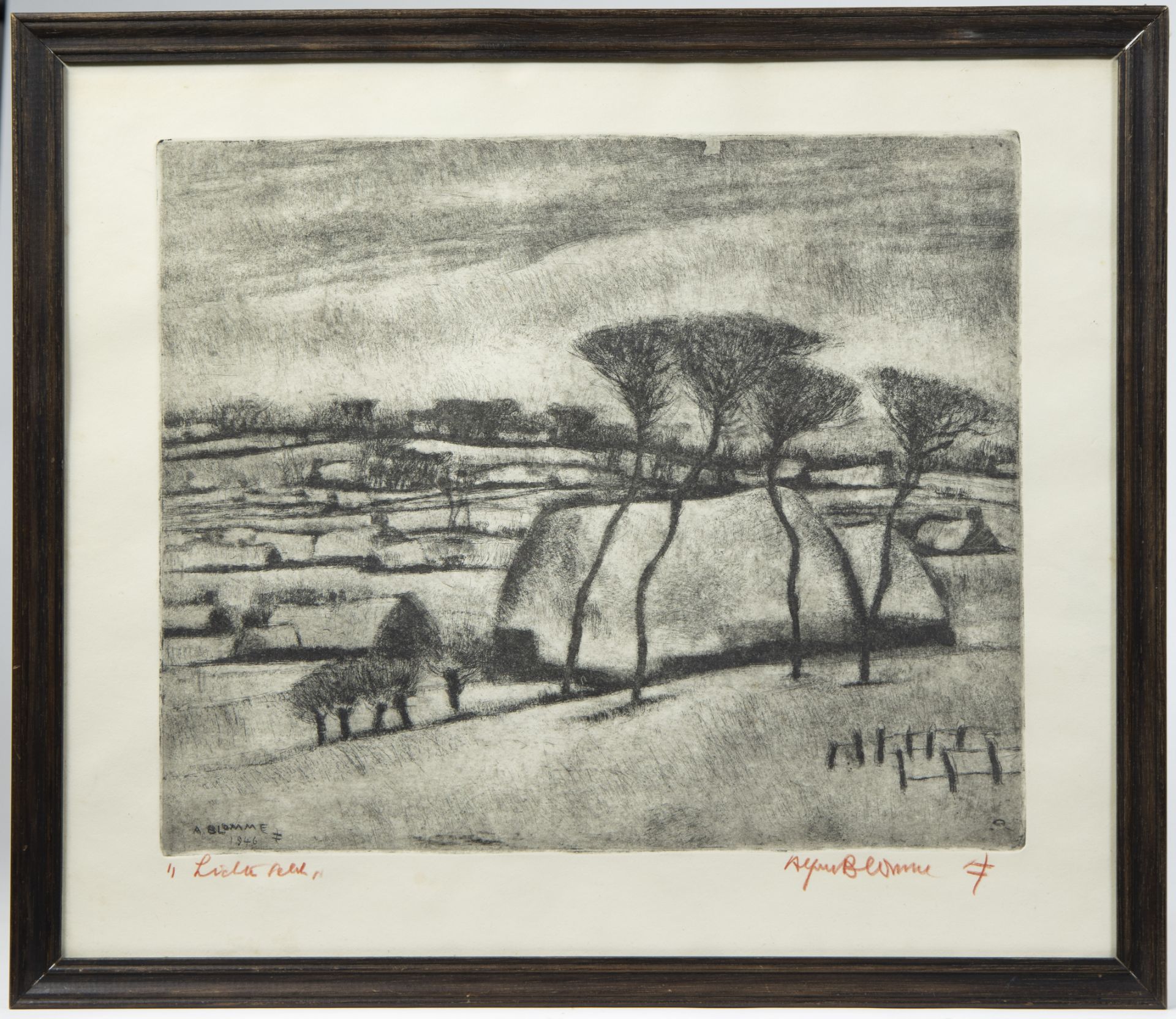 Alfons BLOMME (1889-1979), 2 etchings, signed and added 2 etchings by Clement De Porre, signed - Bild 7 aus 9