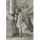 Félicien ROPS (1833-1898), lithograph La médecine (Mon oncle !), monogrammed in the plate and monogr