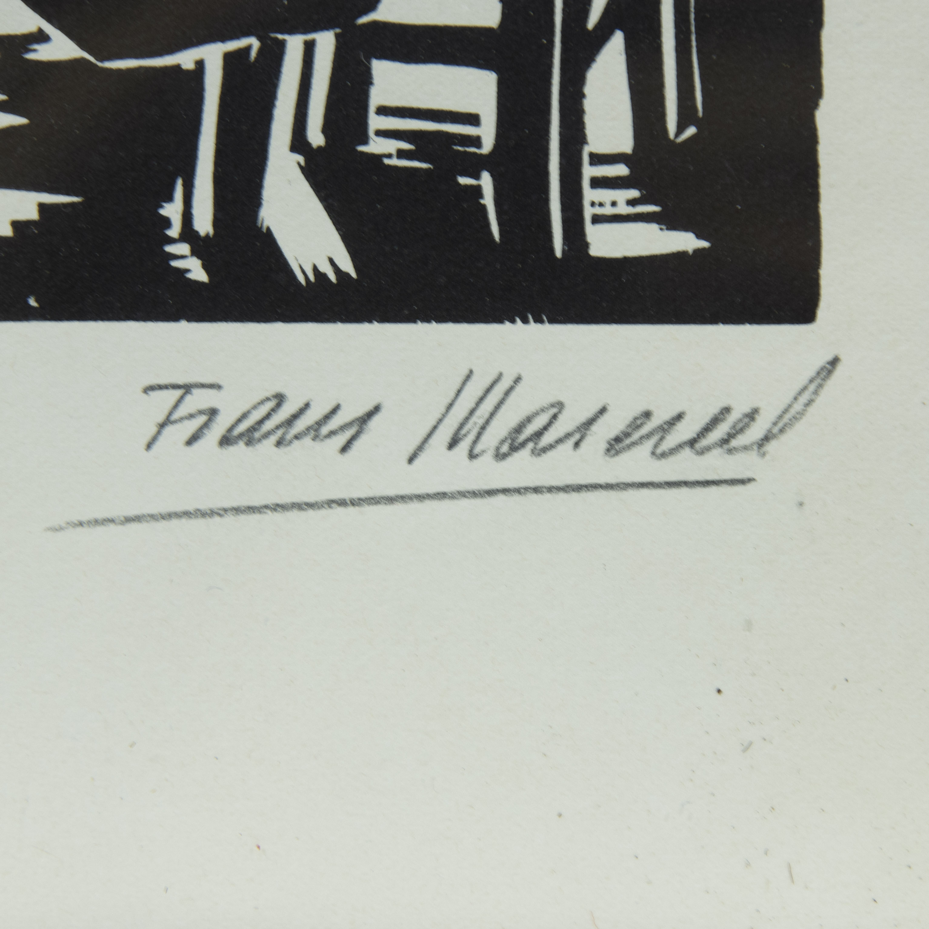 Frans MASEREEL (1889-1972), woodcut numbered 68/75, signed and dated 1938 - Bild 3 aus 4