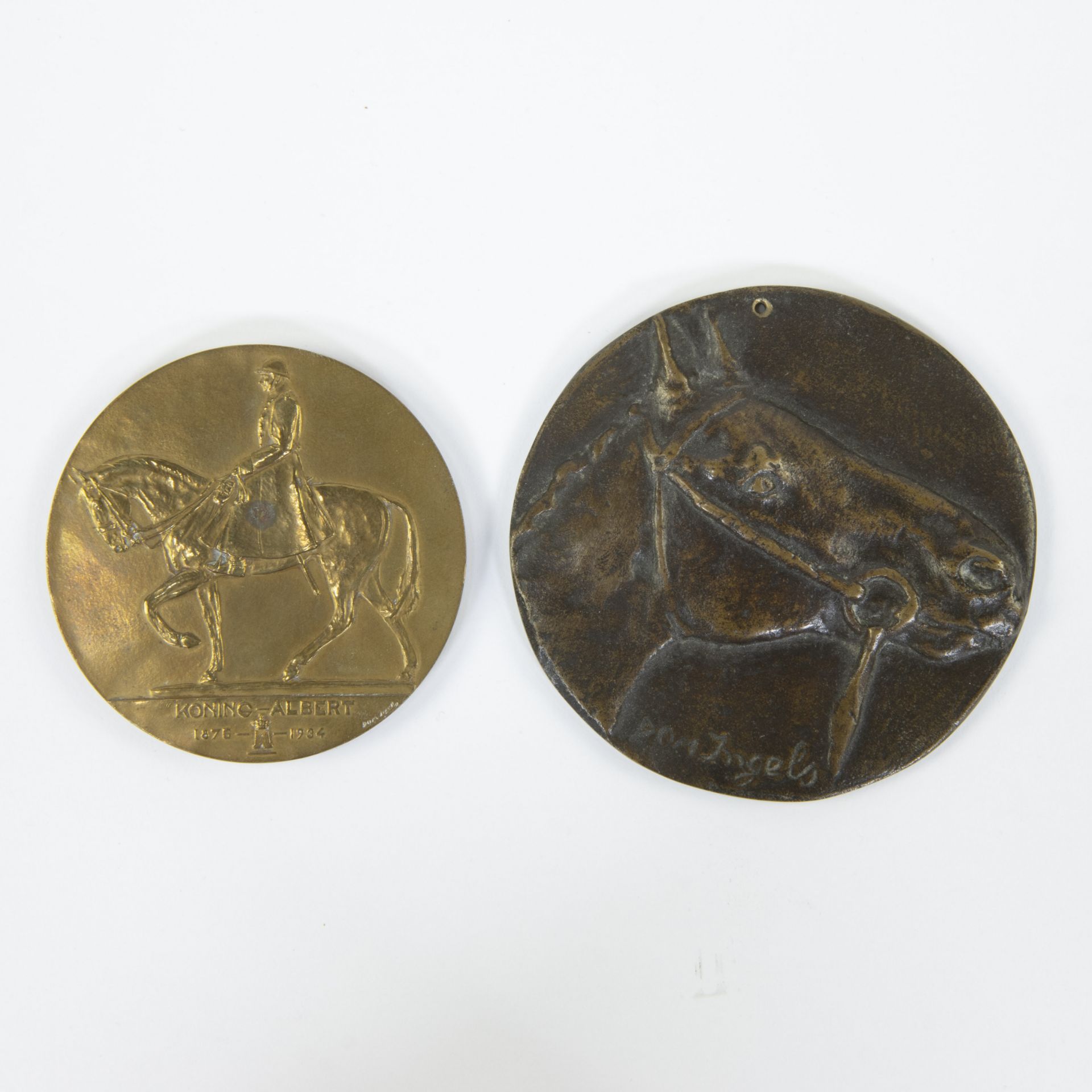 Domien INGELS (1881-1946), 2 bronze medals, signed