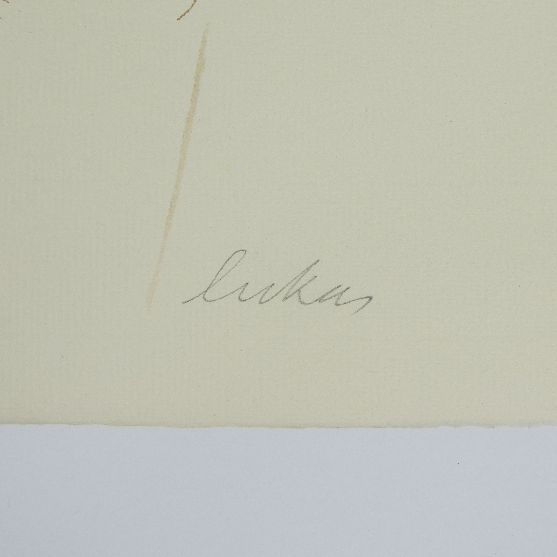 Lucas De Vuyst, a linocut and 2 watercolours, signed, added etching Miki VAN DER EECKEN - diploma Lu - Bild 4 aus 9