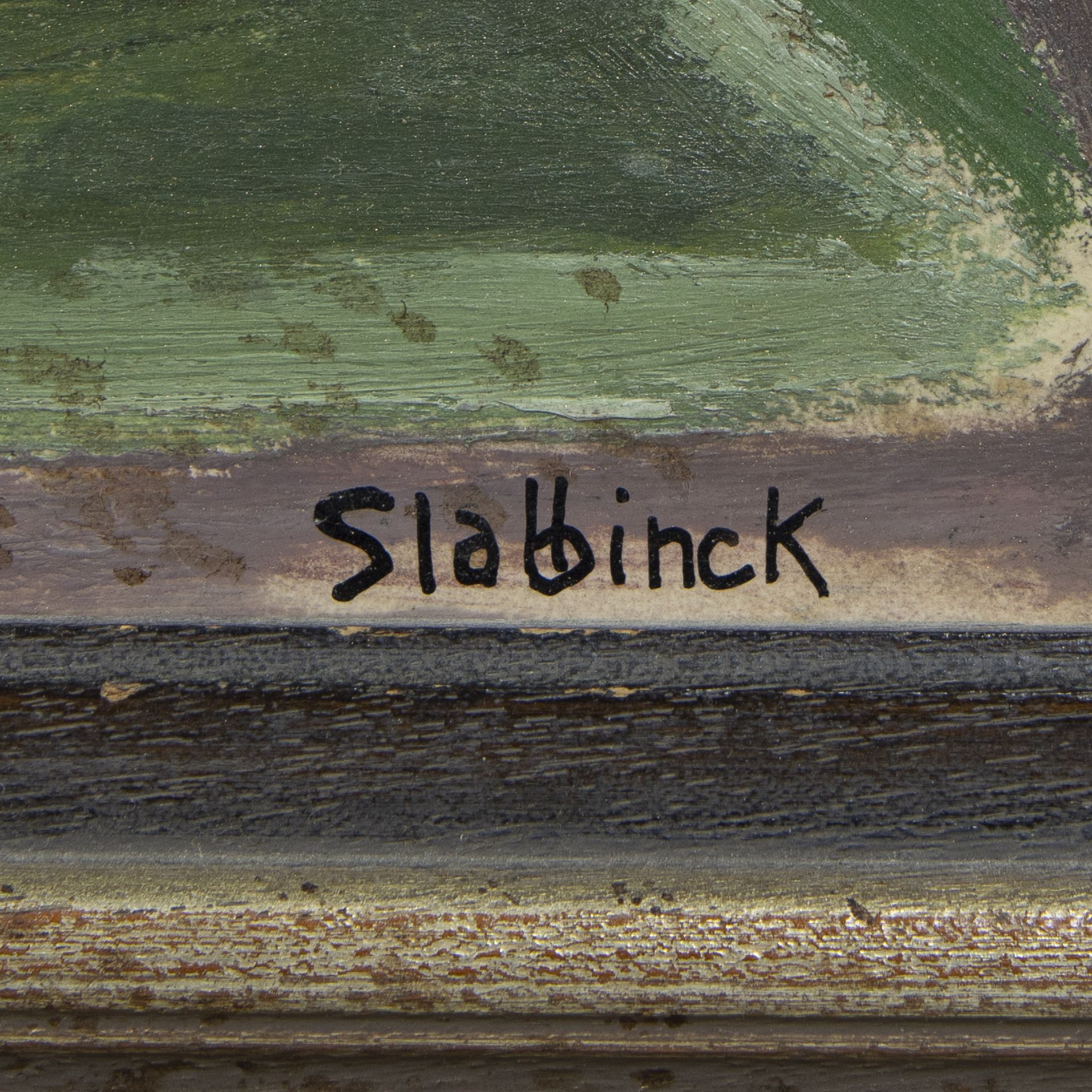 Rik SLABBINCK (1914-1991), oil on panel Still life with bucket and wine bottle, signed - Bild 3 aus 4
