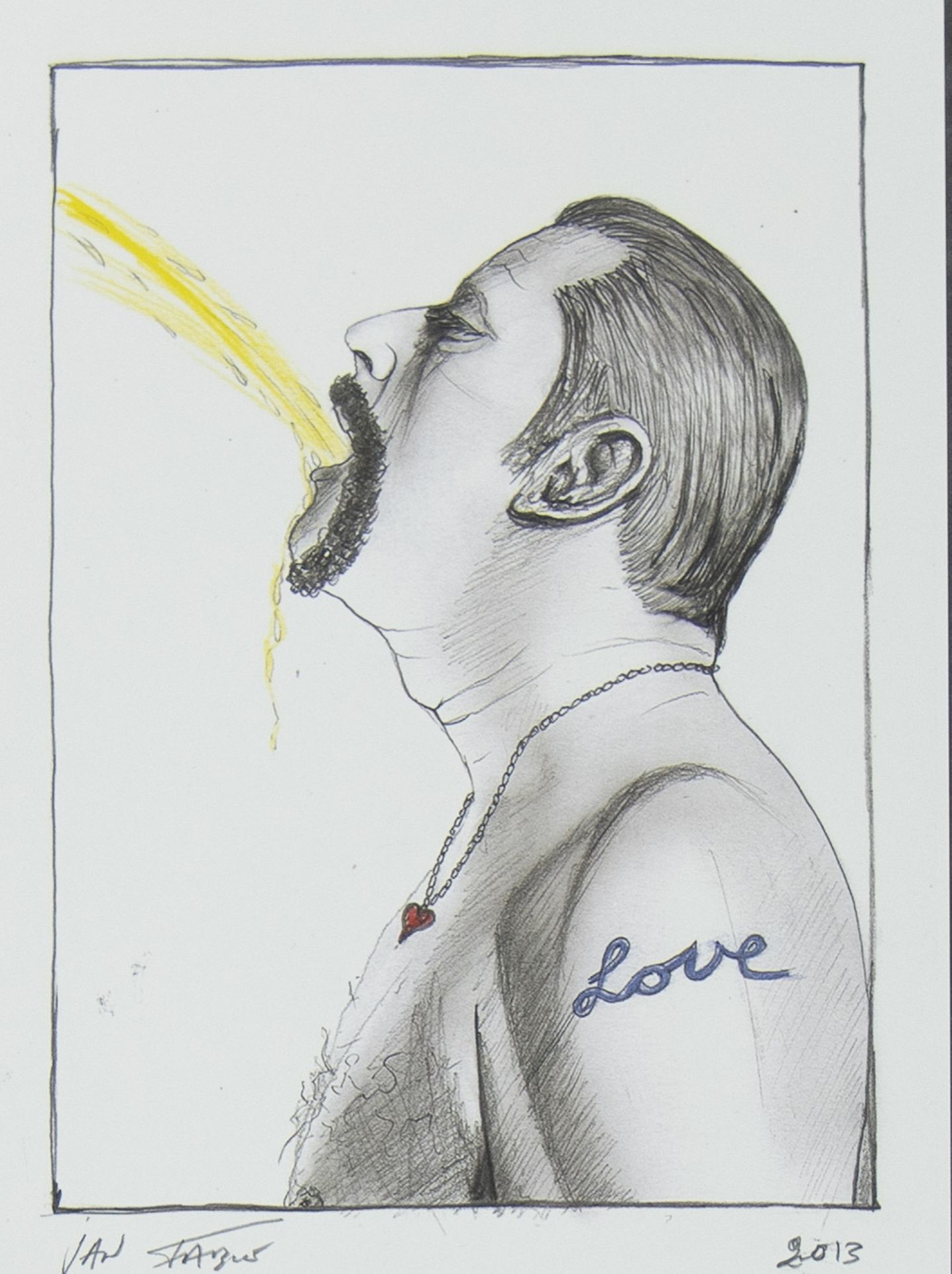 Jan FABRE (1958), screenprint 'LOVE' as a contribution to Ronny Van de Velde's 2013 'Museum to Scale