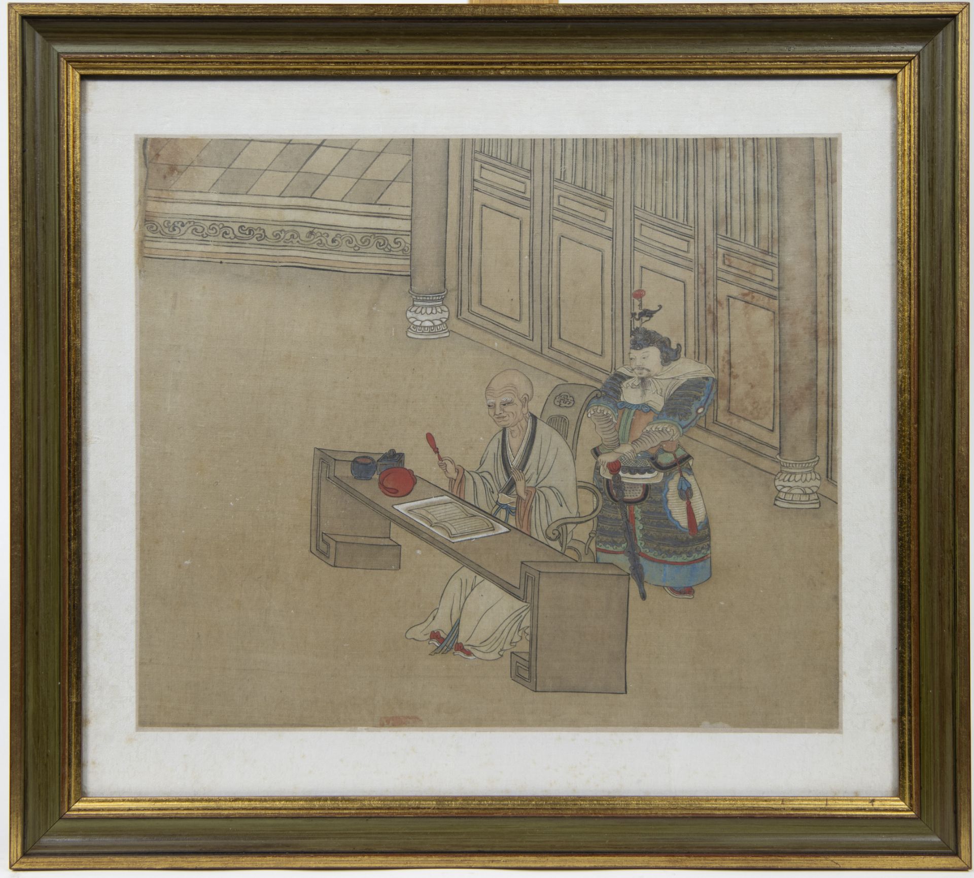 Set of 13 Chinese coloured drawings on silk, 19th century, some are signed - Bild 3 aus 17