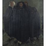 Achille VAN SASSENBROUCK (1886-1979), oil on canvas Pleureuses, signed