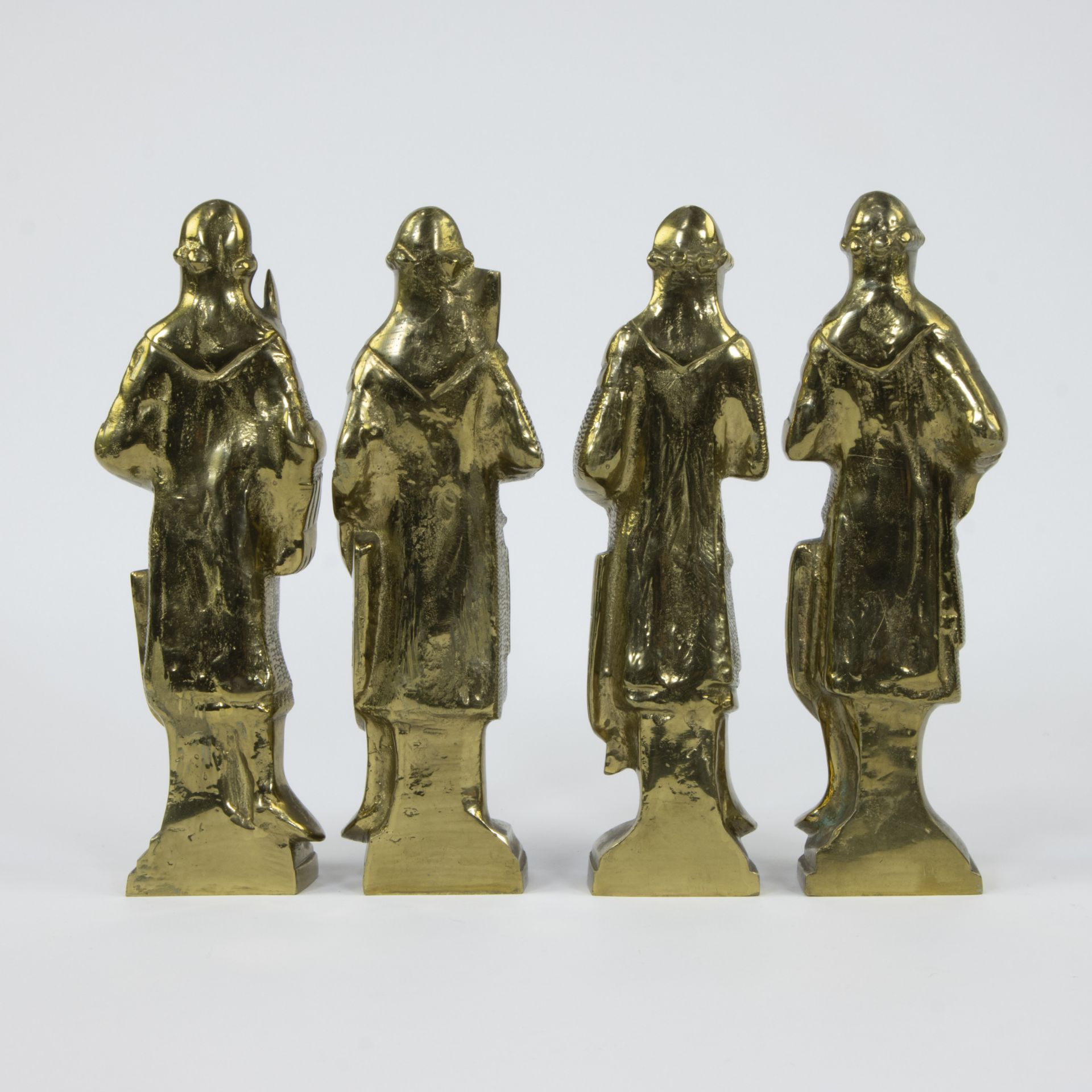 The 4 tower keepers of Ghent in gilt bronze - Image 2 of 4